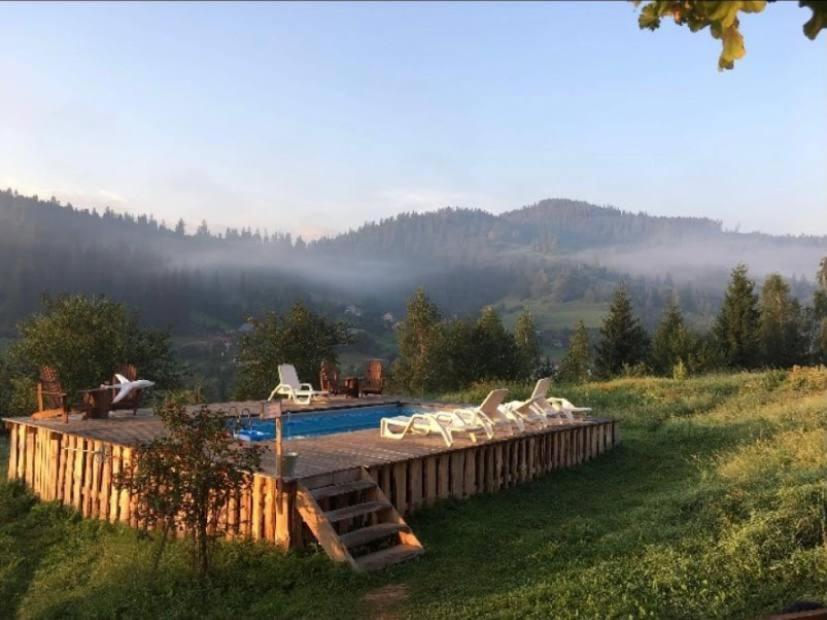Котедж З Неймовірними Краєвидами, Карпатський Чан Dream, Чан Джакузі Slavske Esterno foto
